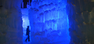 Illustration for article titled Glowing castles made from icicles look like something out of a wintery fairy tale